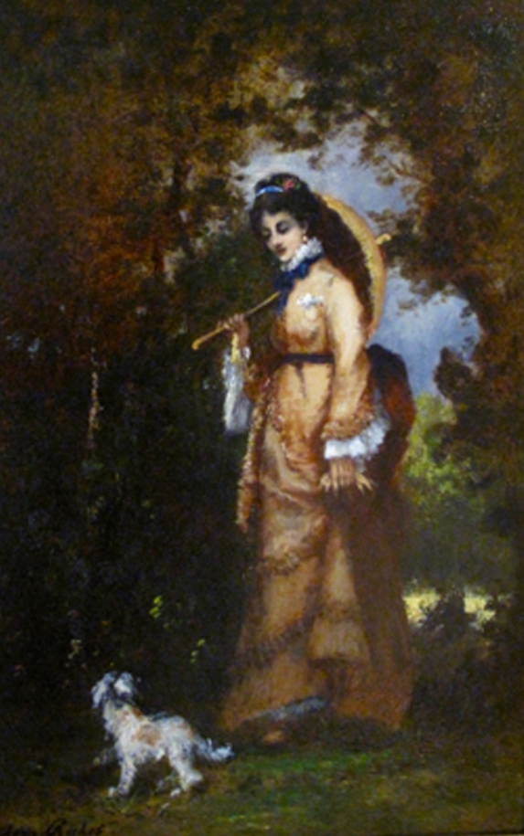 Woman with Parasol - Richet, Léon 