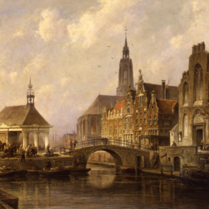 Capriccio View of a Dutch City - Dommelshuizen, Cornelis Christiaan 