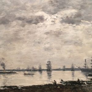 Brest, bateaux dans la Rade - Boudin, Eugène 