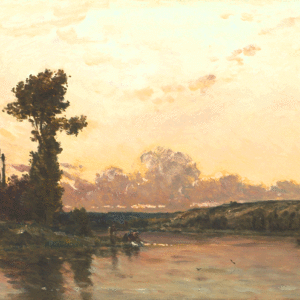 A River Landscape - Delpy, H. C. 