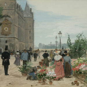 The Flower Market - Gilbert, Victor 