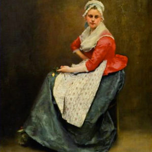 Woman in Red Blouse - Jacquet, Gustave Jean  