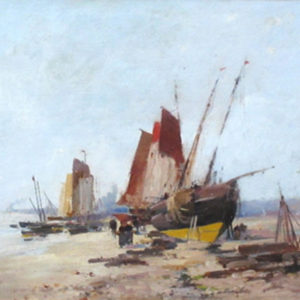 Beach Scene with Boats - Galien-Laloue, Eugène 