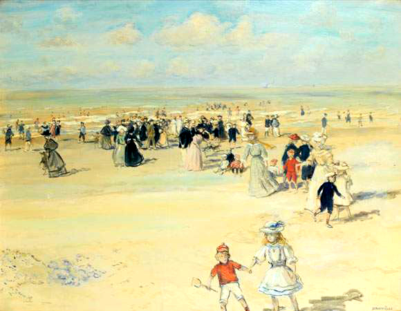 A Day at the Beach - Raffaëlli, Jean-François 