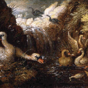 Birds by a Waterfall - Savery, Hans 