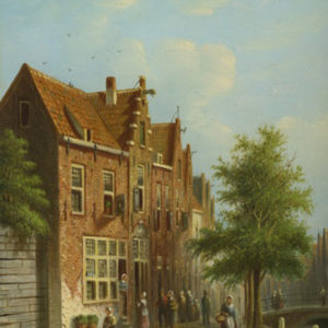 Dutch Town View - Spohler, Johannes Franciscus  