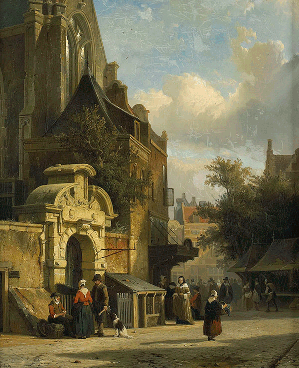 Gate of the Zuiderkerkhof in Amsterdam - Springer, Cornelis  