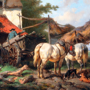 End of the Day at the Stable - Verschuur, Wouterus  